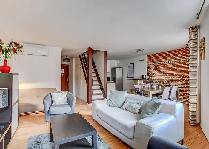 Duplex - Pont-neuf, Dome De La Grave, 2 Bdrs 85m2, Ac, Free Private Car Park 200m Away - T3 85m2 Avec Clim, Parking Couvert Gratuit A 200m *