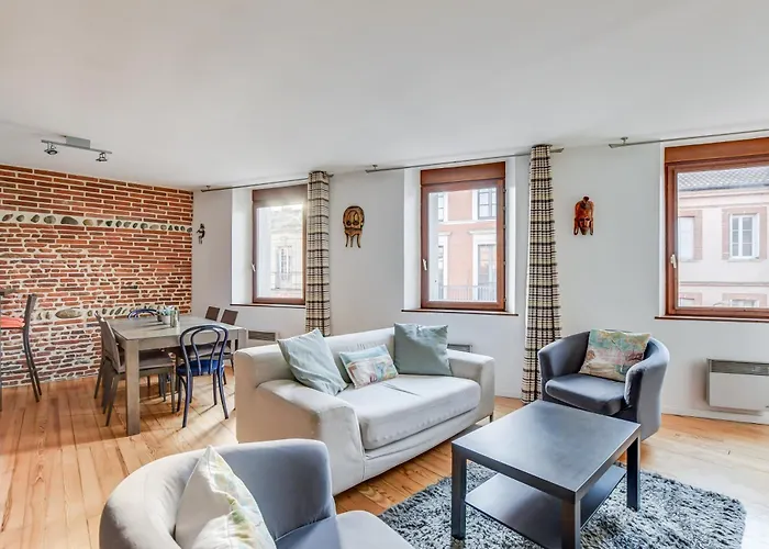 Duplex - Pont-neuf, Dome De La Grave, 2 Bdrs 85m2, Ac, Free Private Car Park 200m Away - T3 85m2 Avec Clim, Parking Couvert Gratuit A 200m * טולוז