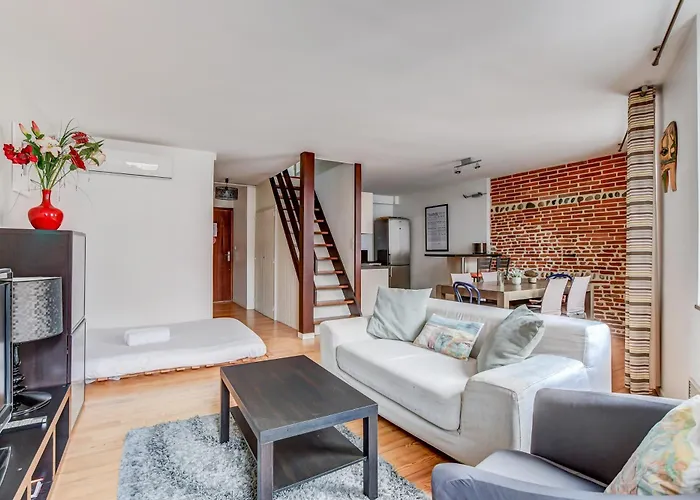 Duplex - Pont-neuf, Dome De La Grave, 2 Bdrs 85m2, Ac, Free Private Car Park 200m Away - T3 85m2 Avec Clim, Parking Couvert Gratuit A 200m * טולוז